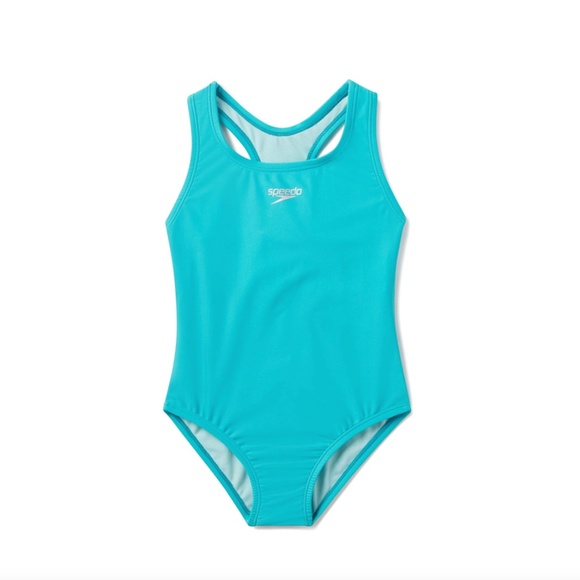 NWT SPEEDO RACERBACK ONE PIECE SWIMWEAR BLUE - Picture 1 of 1